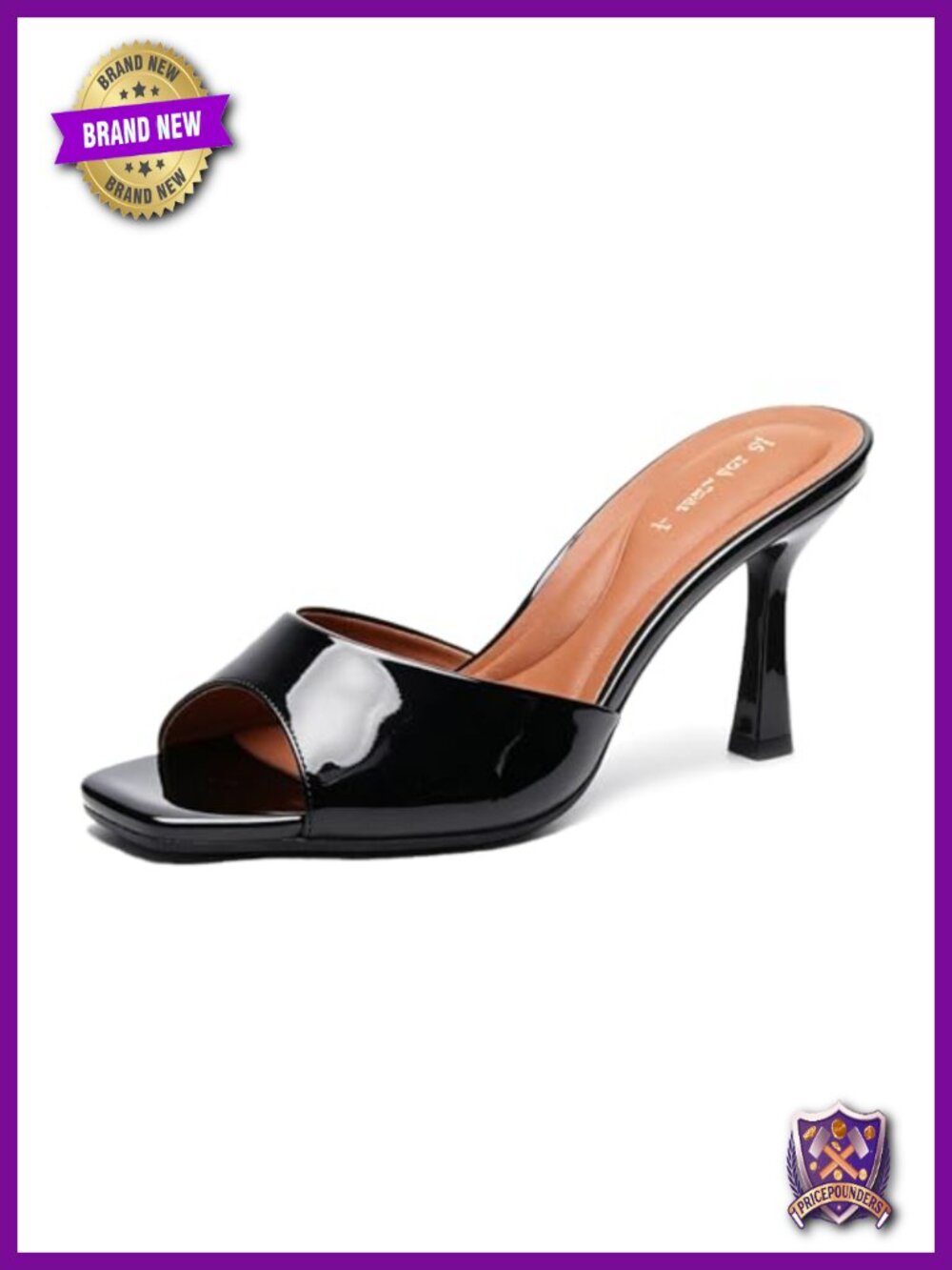Square Open Toe Mule Heels Sandals Slip On Kitten Heels Party Dressy Wedding